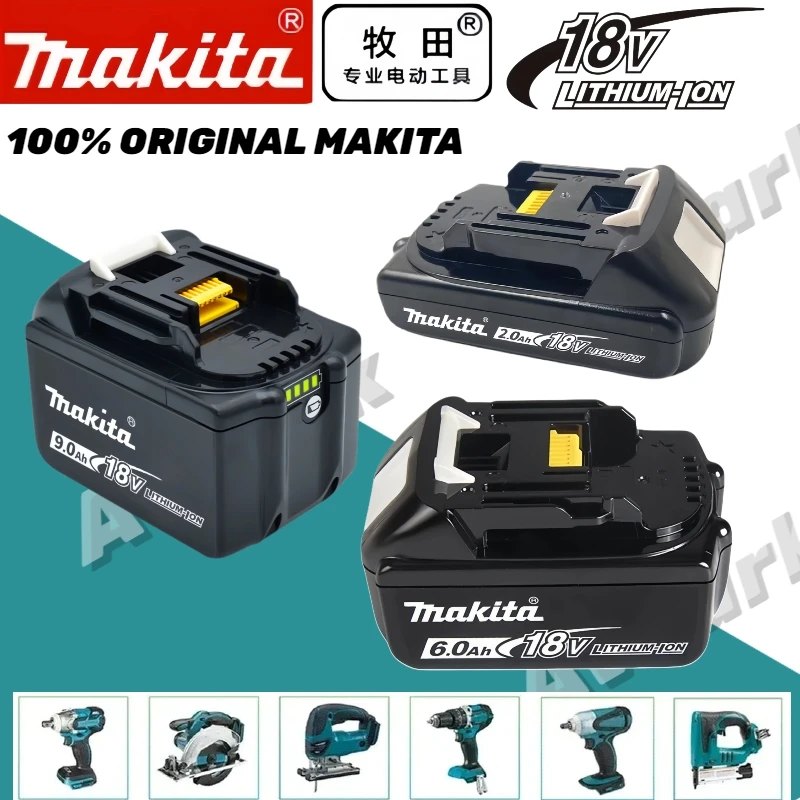 Official Original Makita 18V 9Ah/6Ah/5Ah battery BL1830B BL1850B BL1860B BL1845 battery for replacing Makita 18V Power Tools