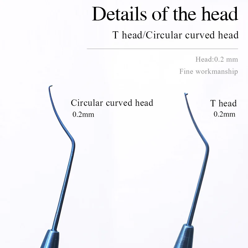 Oogheelkundige Microchirurgische Instrumenten-Roestvrijstalen Kristalpositioneringshaken-Positioneringshaken-T-Vormig H