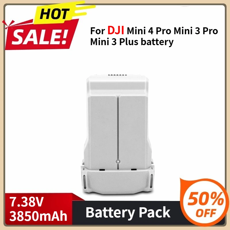 

For DJI Mini 4 Pro/Mini 3 Pro/Mini 3 Plus Capacity 40 Minutes Time Drone Battery 7.38V 3850mAh Intelligent Flight Battery