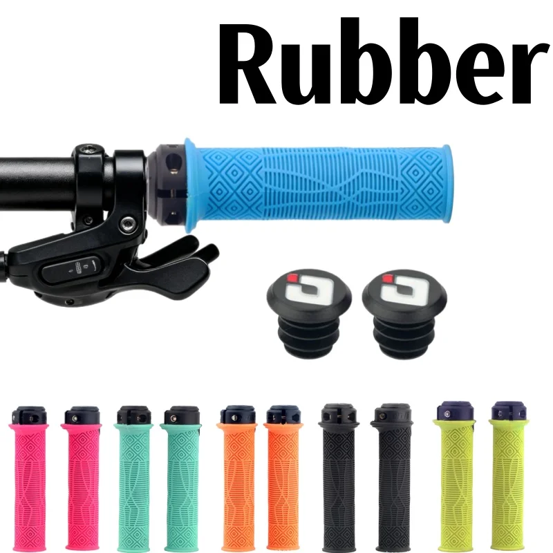 Empuñaduras de goma para bicicleta, azul, amarillo, morado, Bianchi, naranja, 135mm, bloqueo Bmx para descenso, antideslizantes, cubiertas de agarre para bicicleta plegable MTB