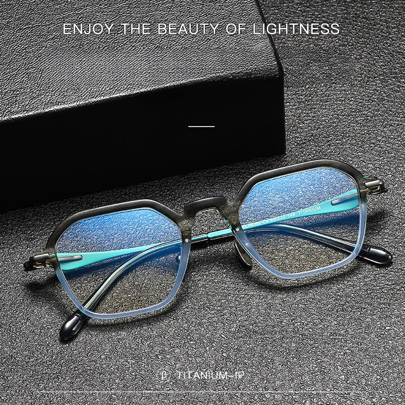 

New Ultra-light Pure Titanium Myopia Glasses Frame - Fashionable and Trendy Glasses That Pair with Myopia Lenses Men Women