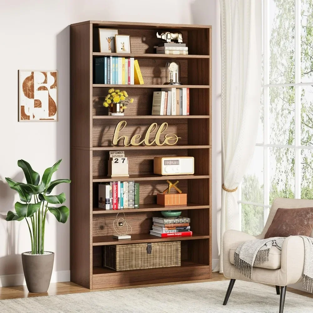 Modern Freestanding Bookshelf 9 Tier Bookcases, Large Open Display Shelf Storage Cabinet  for Living Room, Home Office, Library