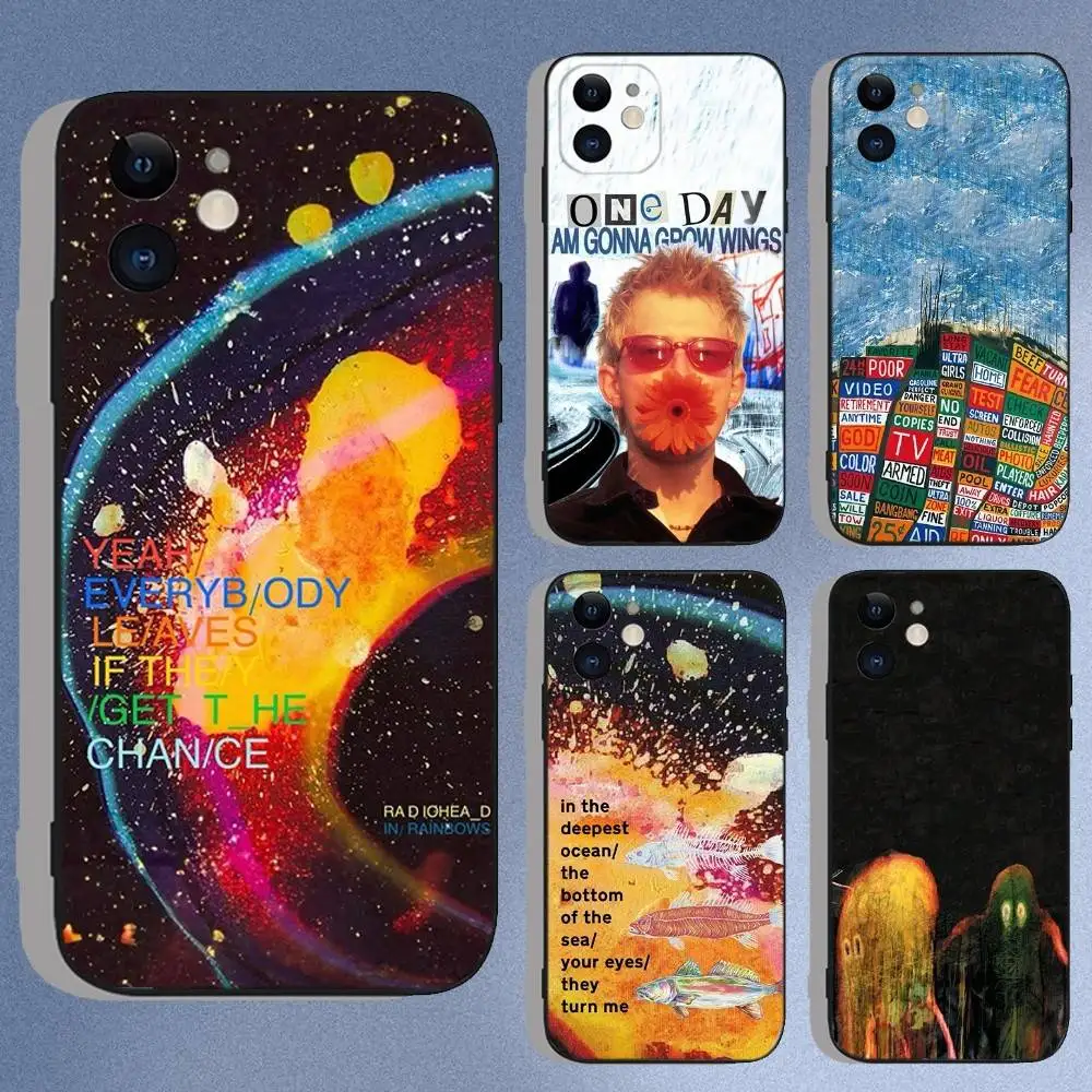 

R-RadioheadS In Rainbows Phone Case For iPhone 16e,16,15,14,13,12,11,XS,XR,X,8,7,Pro,Max,Plus,Mini Silicone Black Funda Shell