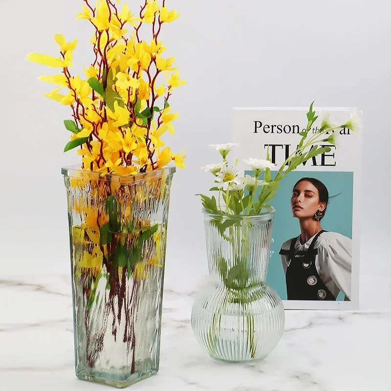 مزهرية مطبخ شفافة زهرة الندى تايبي مزهرية أوروبية عتيقة لتزيين حفلات الزفاف الريفية ديكور المنزل