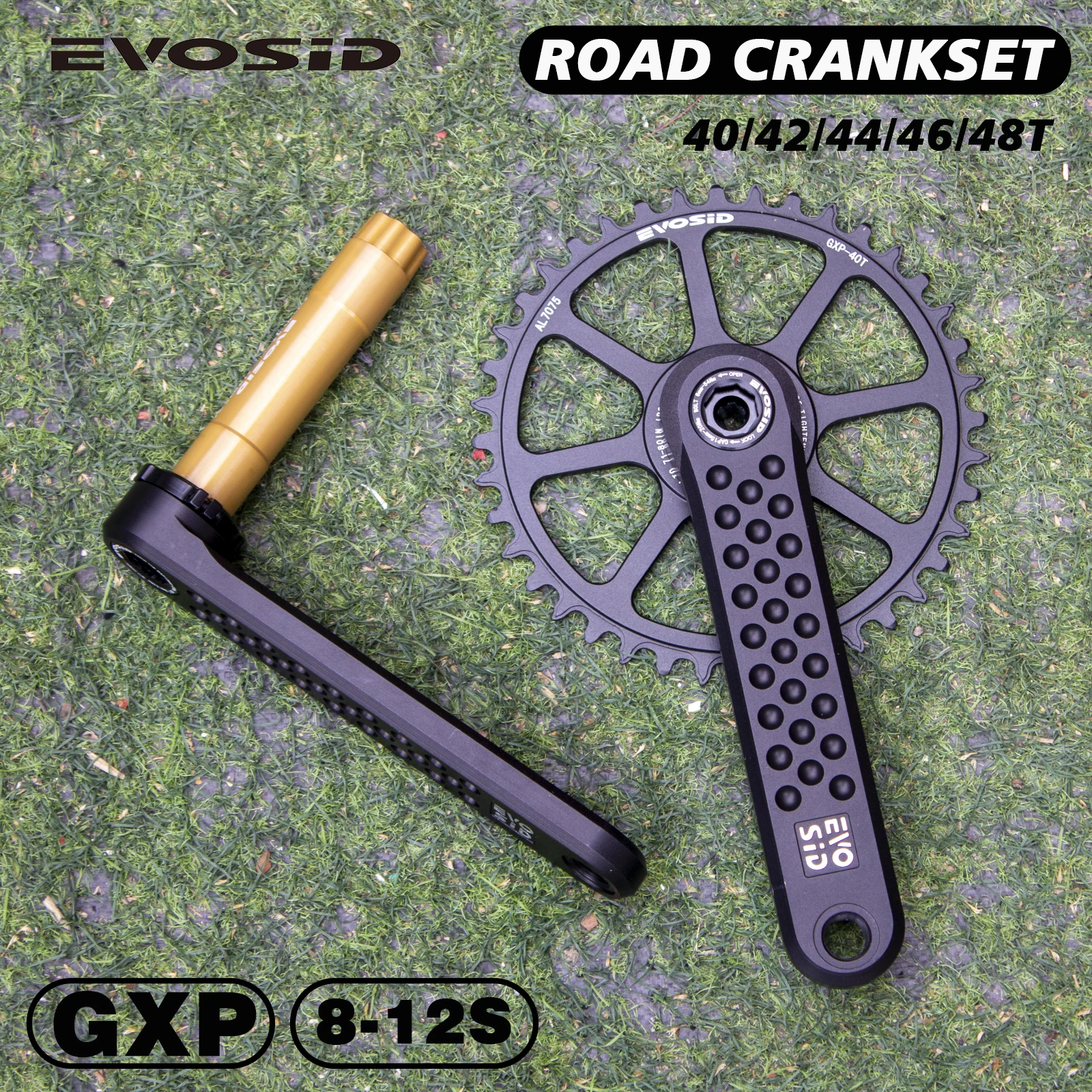 EVOSID Road Bike Crankset Direct Mount Chainring 40T 46T 50T Crankset 12s CNC With Bracket for Folding Bicycle