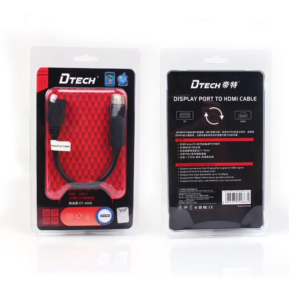 DTECH Hochwertiges 4k*2k Mini DP Stecker auf HDMI Buchse Adapterkabel 4K Mini Displayport HDMI für Computer