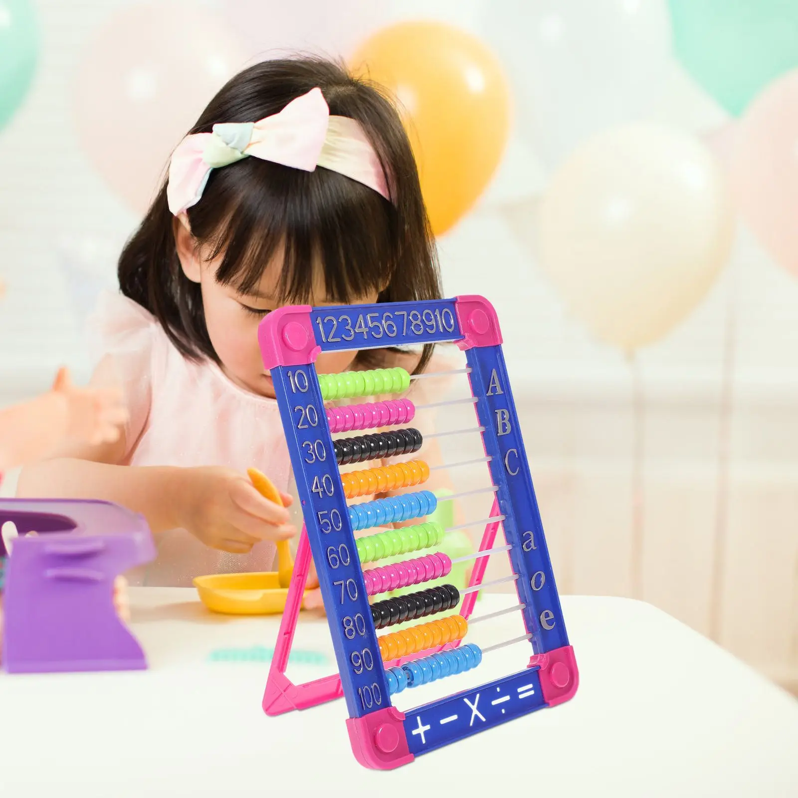 そろばんおもちゃゲーム数学学習ベビーナンバーキッズツールプラスチック操作用幼稚園学習用品 (ランダムカラー)