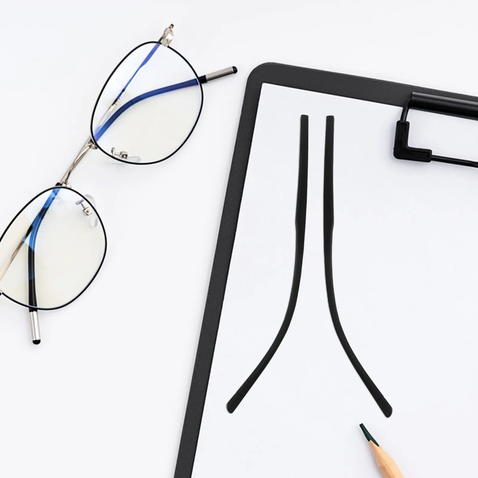 

1 пара универсальных сменных дужек для очков, удобные, легкие, черные, подходят для солнцезащитных очков, комплект для ремонта очков