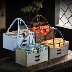 Chinese Tang Costume Style Design Tea Cozies Printed Outdoor Travel Shockproof Teaware Storage Bag Portable For 2 Teapots ZB77