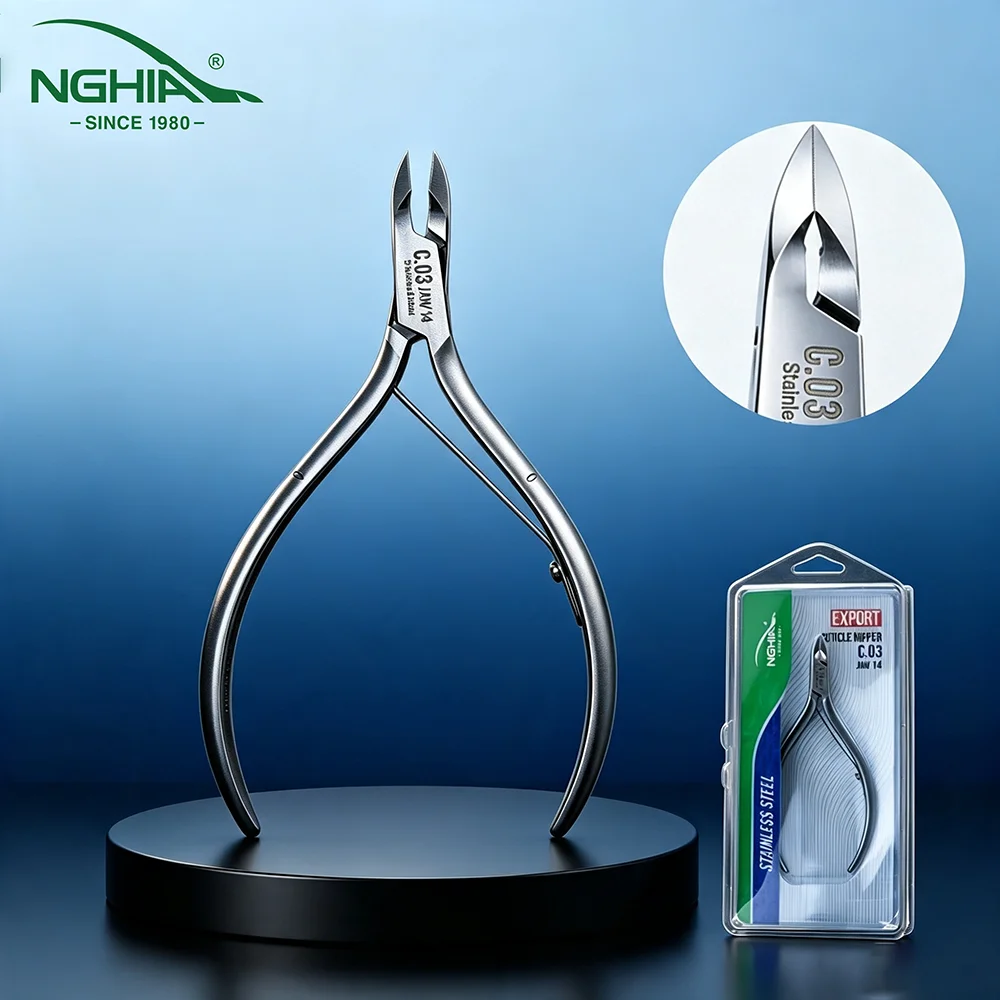 Premium Quality Salon Expert Vietnam Nghia Nipper Ultra Sharp Jaw14 Nail Cuticle Nipper