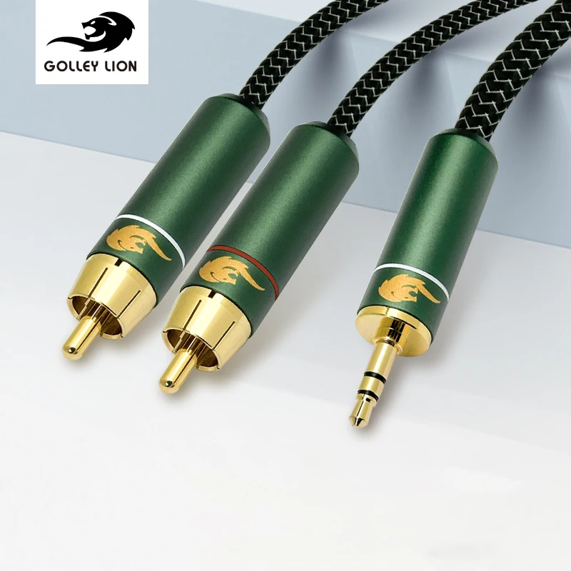 

Classical Style Audio Cable 3.5 mm Mini Jack to Dual RCA for Car Audio Smart Phone PC Mixer Console AMP 1M 2M 3M 5M 8M 10M