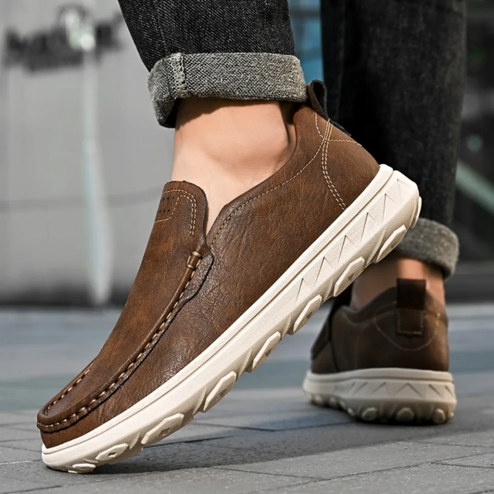 

Мужская повседневная обувь, удобная мужская обувь, высококачественная кожаная мужская обувь для вождения, обувь ручной работы на плоской подошве, мужские кроссовки, мужские кеды.