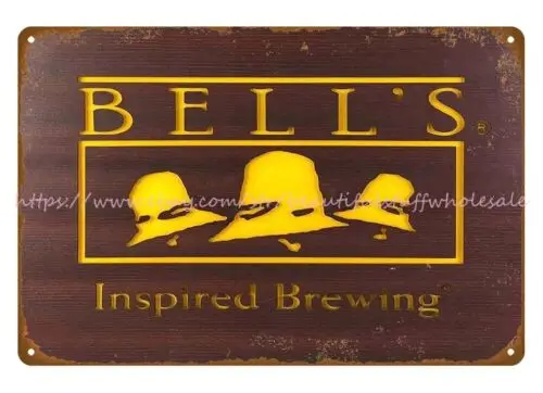 Bells Inspired Brewing Beerbar coffee house liquors metal tin sign brewery bar