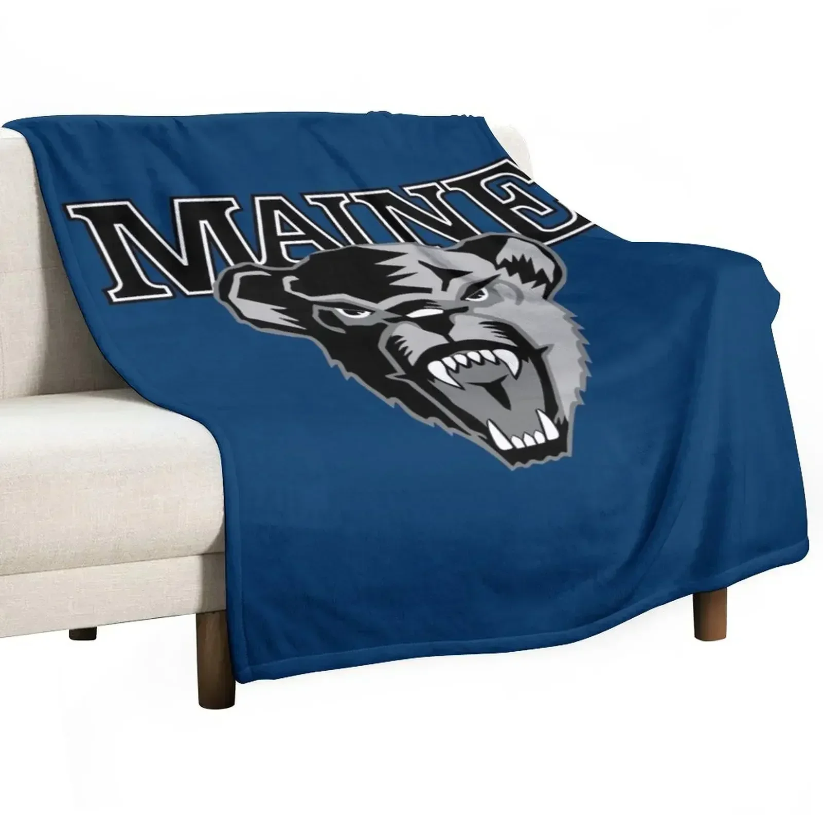 

University of Maine Throw Blanket Stuffeds Blankets For Sofas Shaggy Plush Blankets