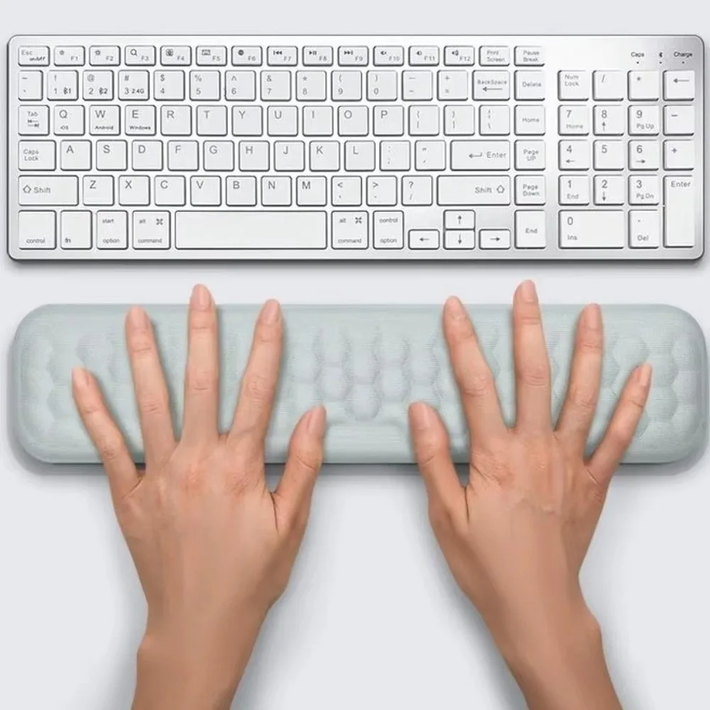 Foam Ergonomic Wrist Rest Soft Slow Rebound Mousepad Wrist Support Water Ripple Non-Slip Base Wrist Protection Pad Desktop Use