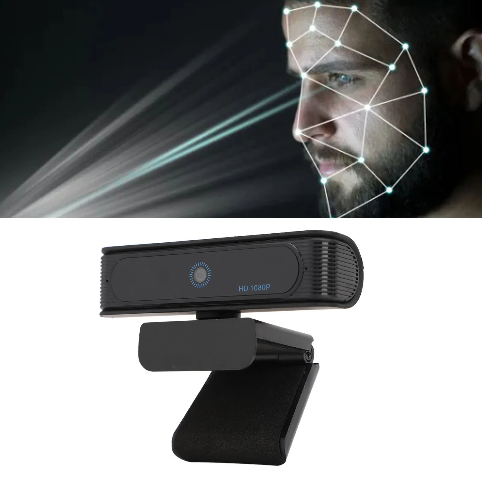 Facial Recognition Webcam for Windows 10 11 HD 1080P 30FPS USB PC Webcam for Computer Laptop Facial Recognition Webcam PC Webcam