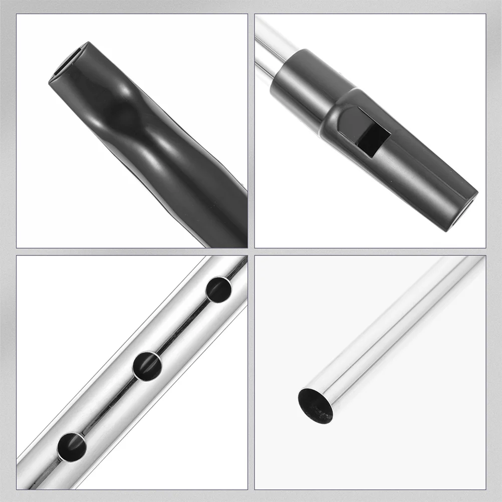 

D Key Soprano Flute Metal Practice Recorder Music Instrument For Adults Lightweight Portable Beginner Resistant Deformation