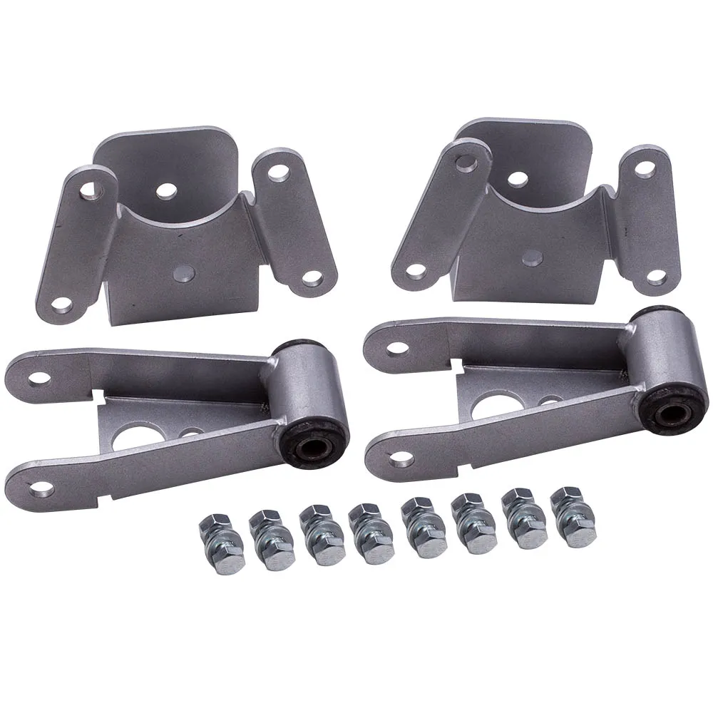 

Rear 4" Lowering Drop Kit Shackle Hanger Fit Dodge D100 D150 Ram Charger 72-93