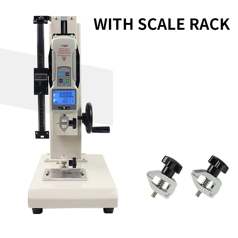 Máquina de prueba de compresión extensible, banco de prueba, pantalla digital, soporte de calibre de empuje-tracción, dinamómetro de tornillo,