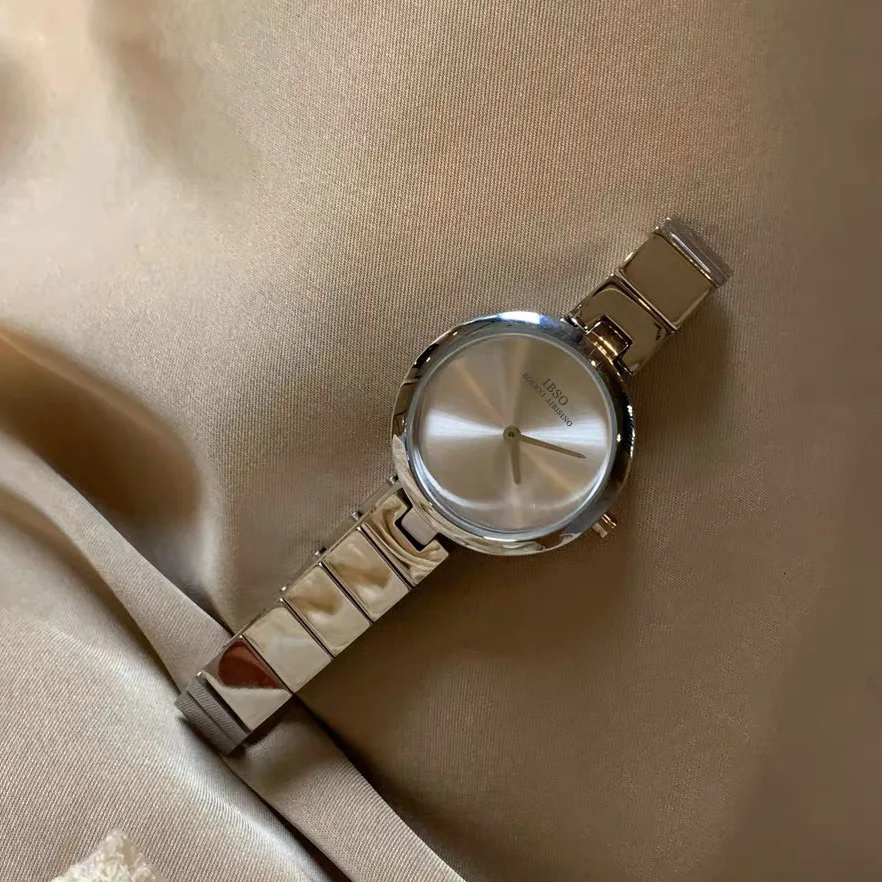 New disc retro small silver watch simple light luxury steel watch women's watch high quality luxury  female gift