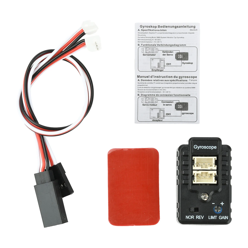 Two Axis Gyroscope Stabilization Module for RC Drift Cars Compact Design Wide Controller Compatibility