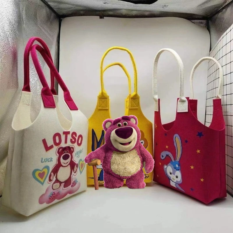 

Disney Lotso Canvas Shoulder Bag Cartoon Casual StellaLou Work Commuter Handbag Kawaii Women's Multifunctional Shopping Bag Gift