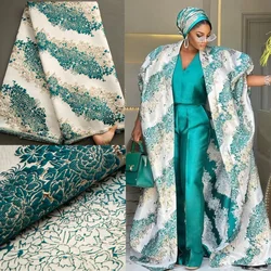 SJD LACE African Lace Fabric 2026 High Quality French Gild Brocade Jacquard Lace Fabric For Women Wedding Party Dresses Sew 3482