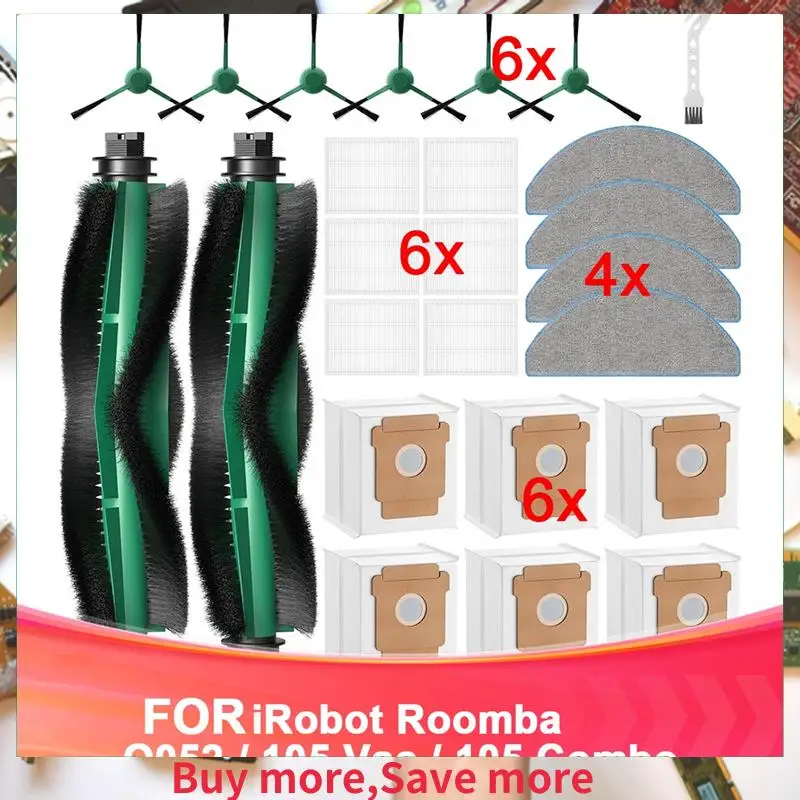 Replacement Parts For Irobot Roomba Q052 / 105 Vac / 105 Combo Robot Vacuum Q0520 105 Accessories-[A002]