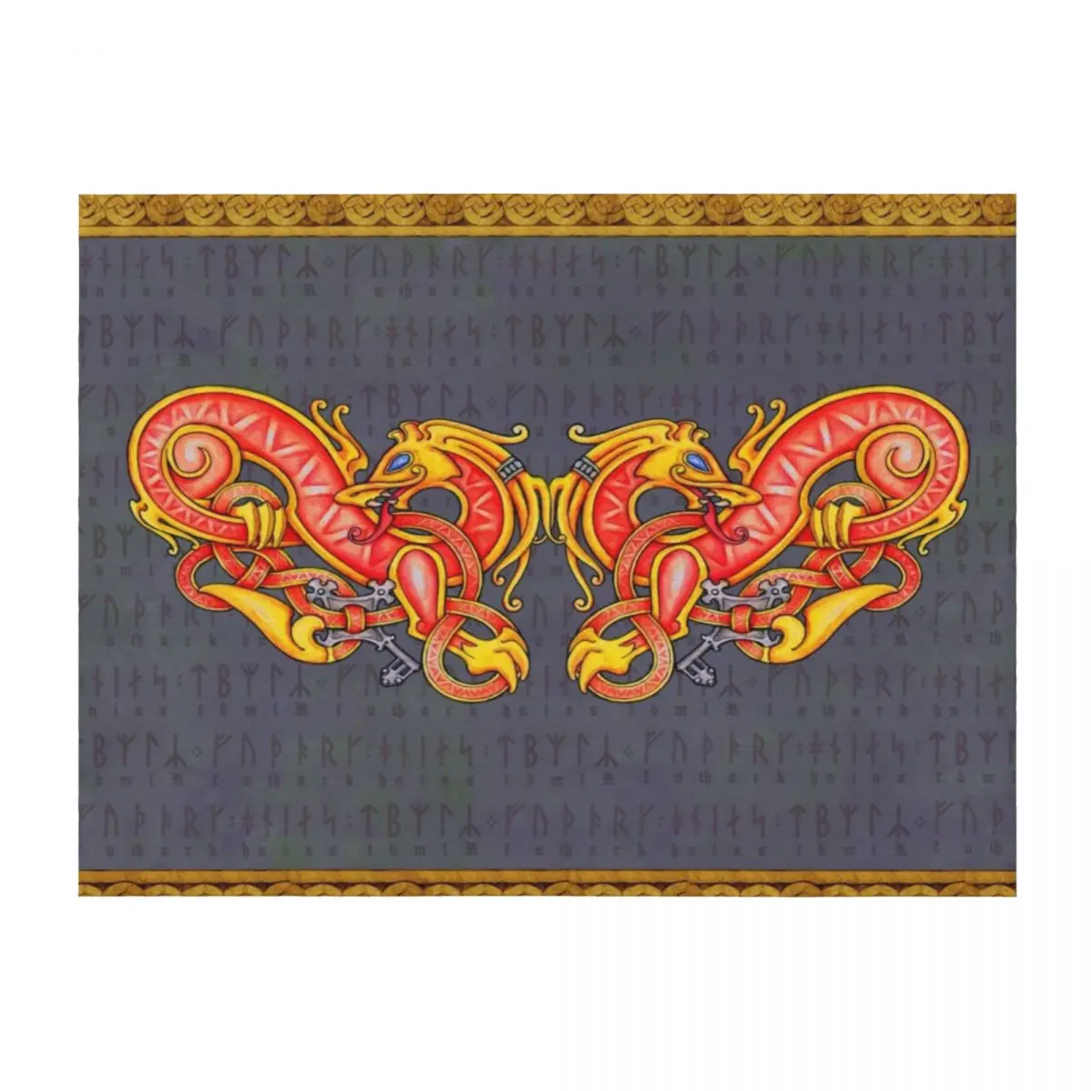 

Dragon and Key Throw Blanket Decorative Throw Thin Luxury Soft Big Blankets