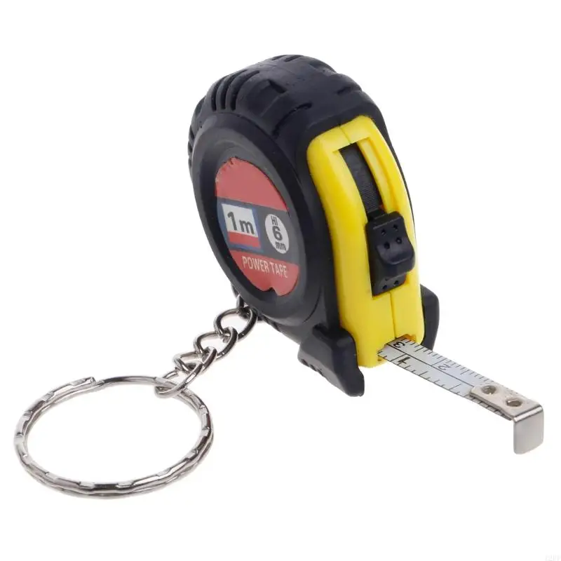 12PF Retractable Ruler Tape Measure for Key Chain Mini Pocket Size Metric 1m