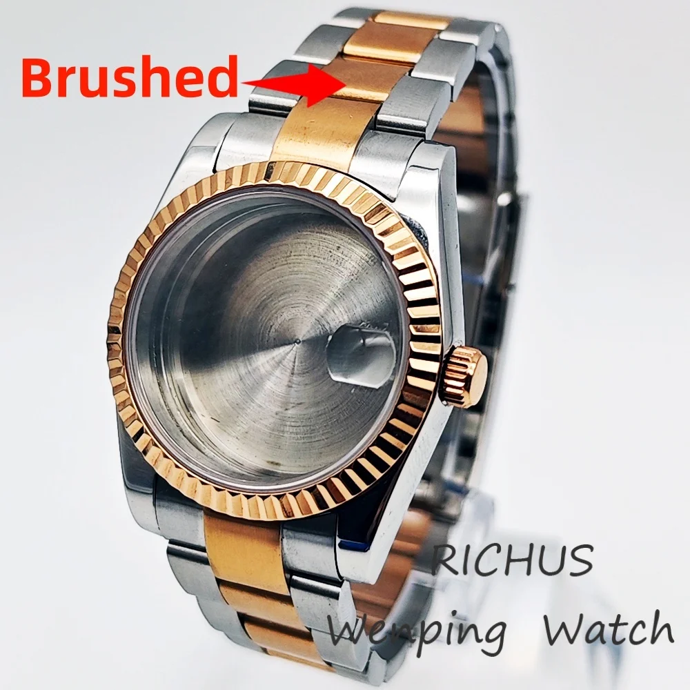 

36mm/39mm Sapphire Glass Rose Brushed Case Suitable For NH35 NH36 ETA2824 PT5000 Miyota8215 DG2813 Movement Watch Accessories