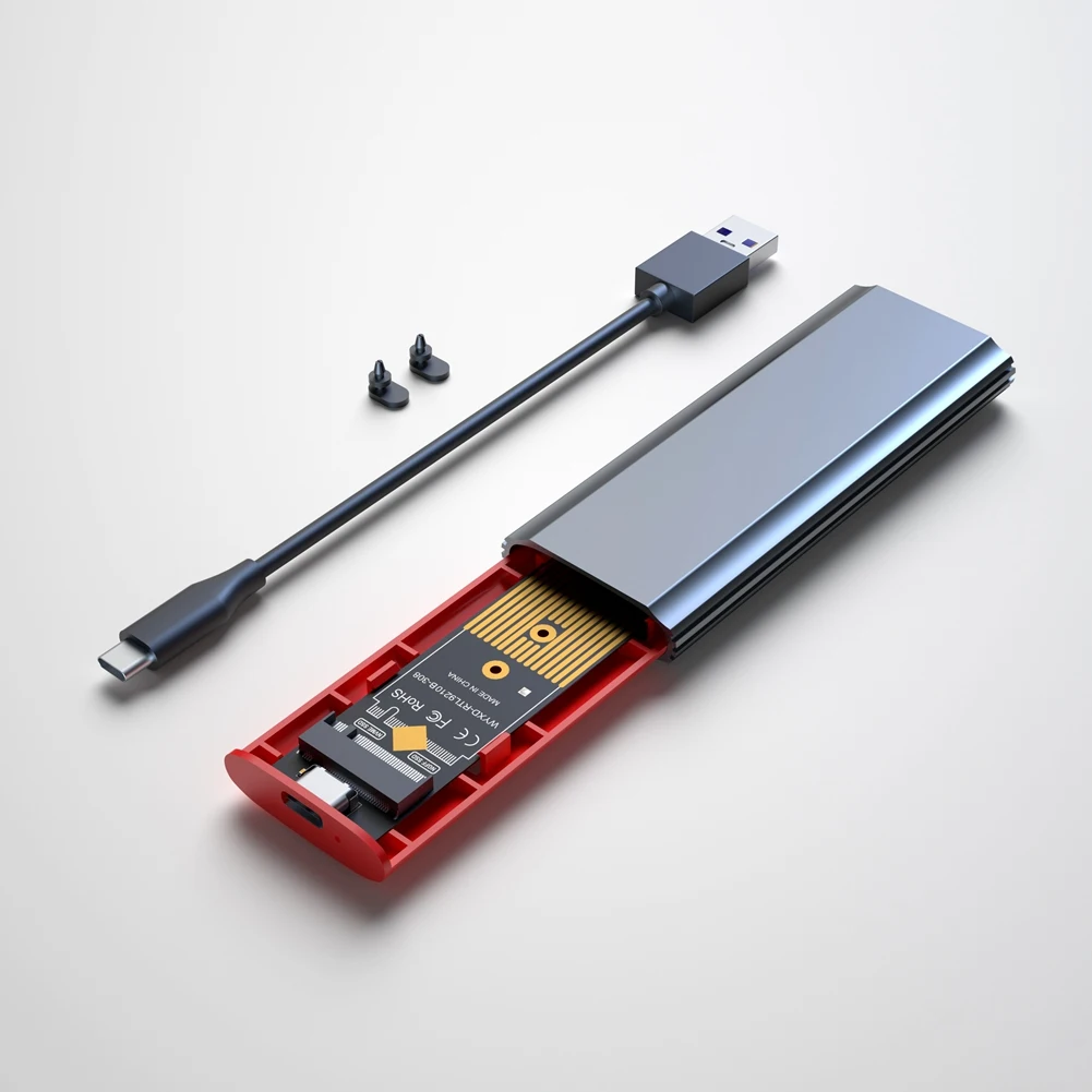 M2 SSD-Gehäuse M.2 auf USB 3.1 Gen 2 10 Gbit/s NVMe SSD-Gehäuse für NVMe PCIE M Key/ (B+M) Key SSD-Festplatte, M2 SSD-Gehäuse