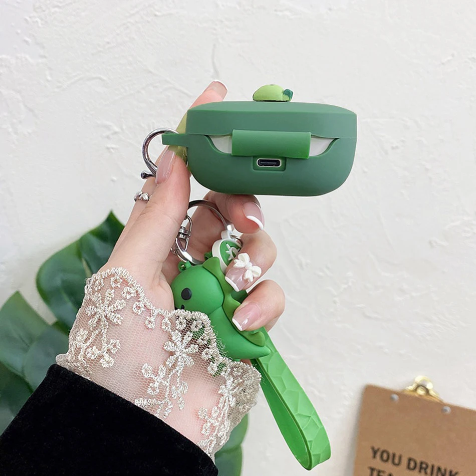 การ์ตูน Earaphone สำหรับ Huawei FreeBuds SE กรณีตลกไดโนเสาร์ซิลิโคนป้องกันหูฟังกล่อง Fundas