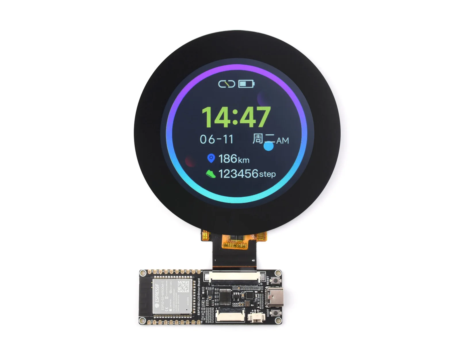 ESP32-S3 RGB LCD Driver Board, 32-bit 240MHz LX7 Dual-Core Processor, 8MB PSRAM and Flash, WiFi and Bluetooth Support