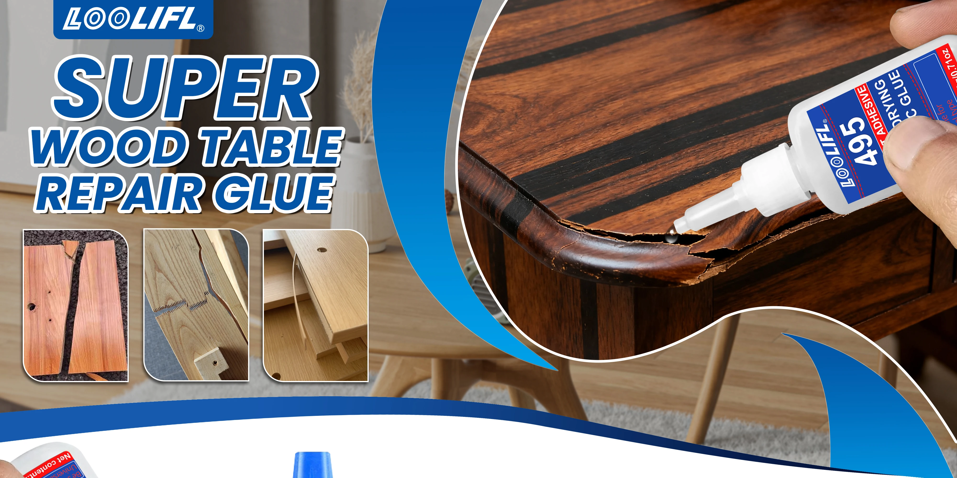 LOOLIFL- Super Holzkleber 495/1-5/20g Metallkleber ist transparent und geruchlos, der Metall/Kunststoff stark verbindet. – Detail 1