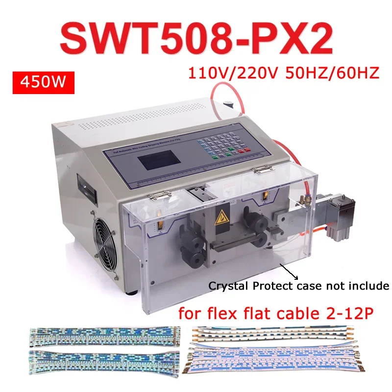 

Automatic Wire Peeling Cutting Machine,Stripping and Bending Machine, Compatible with Flex Flat Cable 2-12P, SWT508-PX2