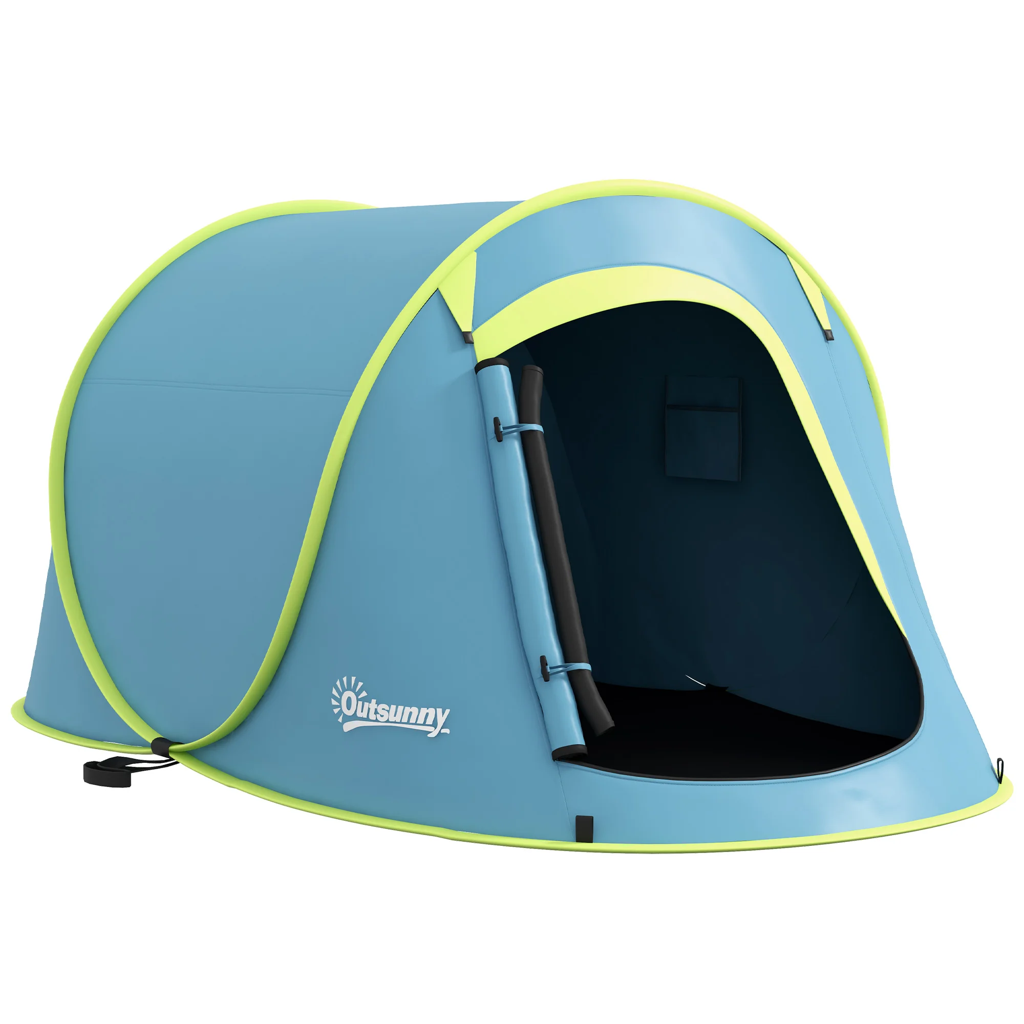 Outsunny Tienda de Campaña Familiar Outsunny Poliéster 245x148x105 cm Azul