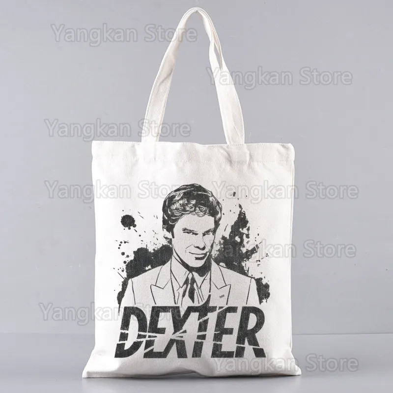 حقائب يد نسائية من Dexter Morgan حقائب تسوق قماشية قابلة لإعادة الاستخدام حقيبة تسوق صديقة للبيئة قابلة للطي #3