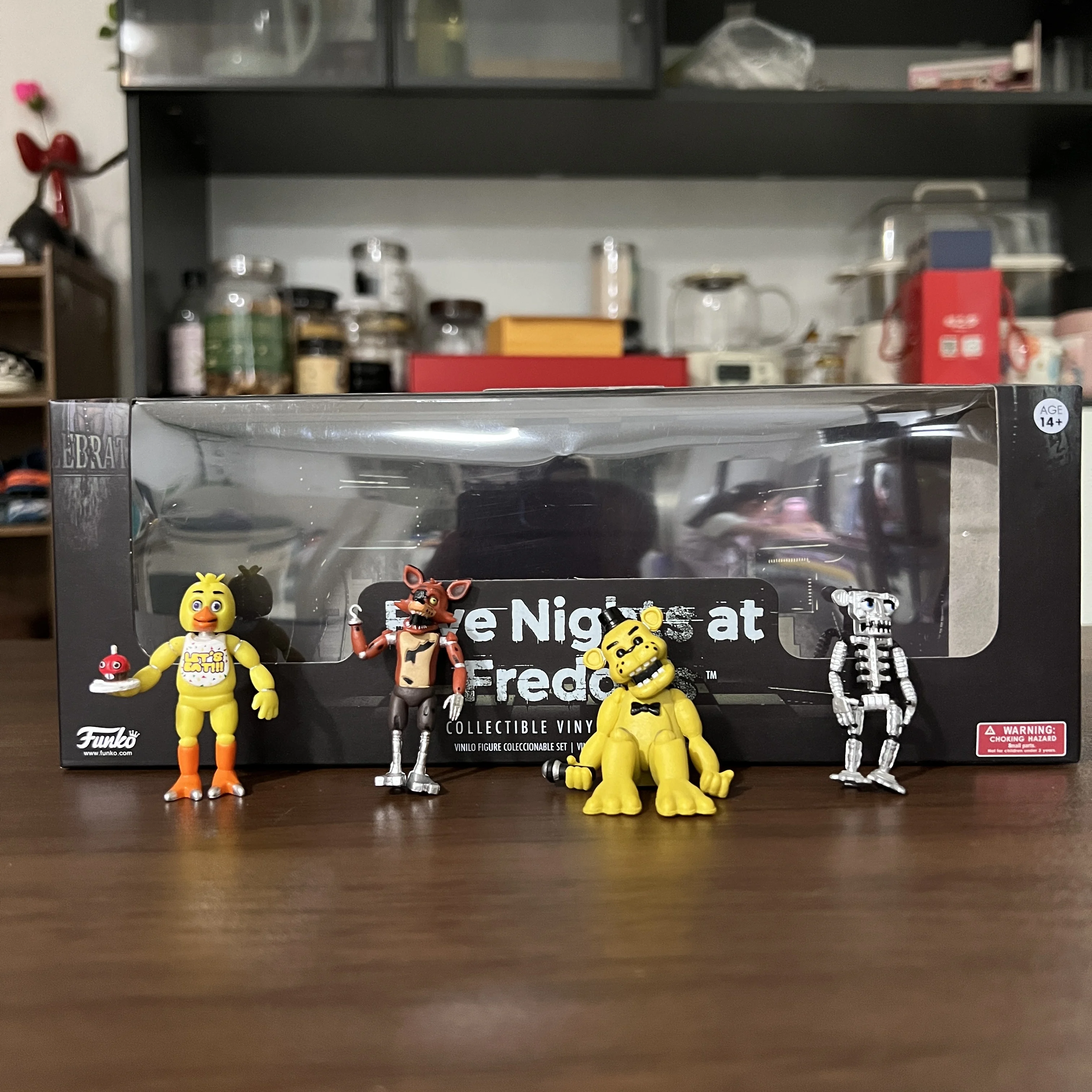 FNAF 4Pcs/Set Freddy Bonnie Chica Foxy Skeleton Springtrap Balloon Boy Nightmare Action Figure Collection Model Vinyl Doll Toys