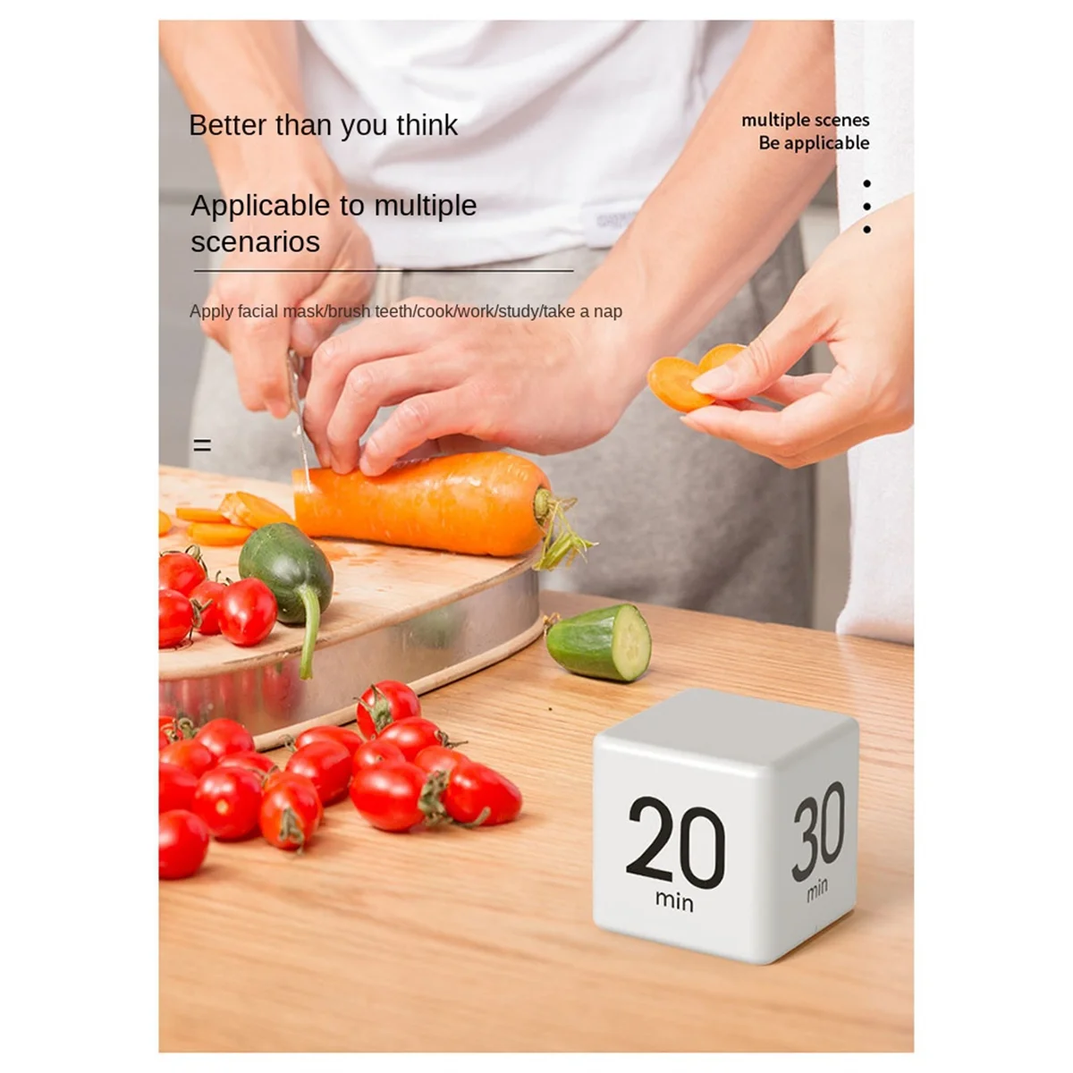 Smart Time Study Time Cooking Countdown Reminder Mini Kitchen Alarm Clock Self-Discipline Time Management Time,