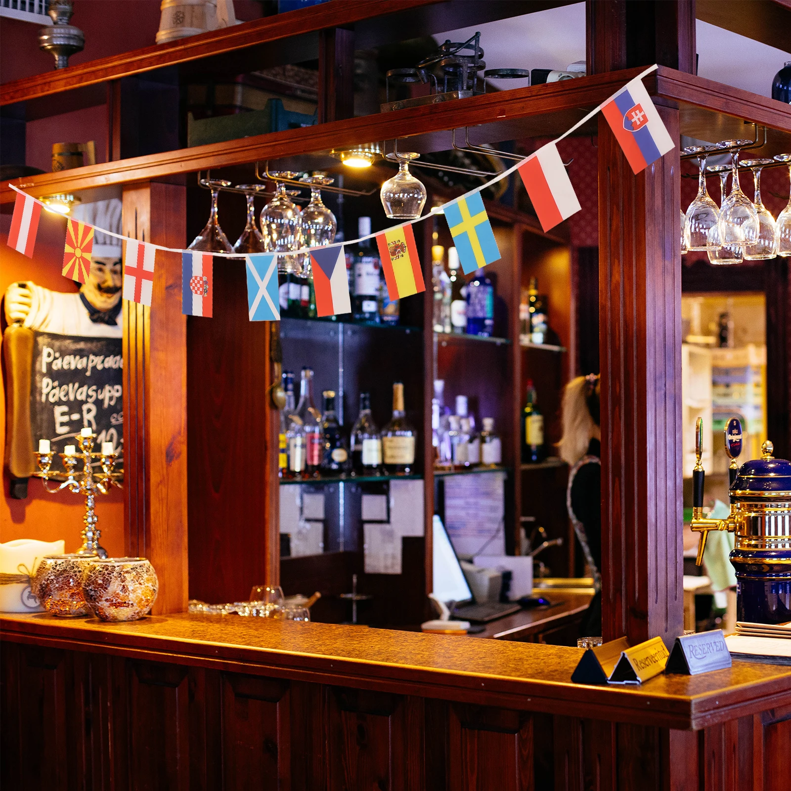 

1Pcs 24 Countries Football Game Flag Bunting National Flags Banner for Sports Event Yard Garden Decoration Party