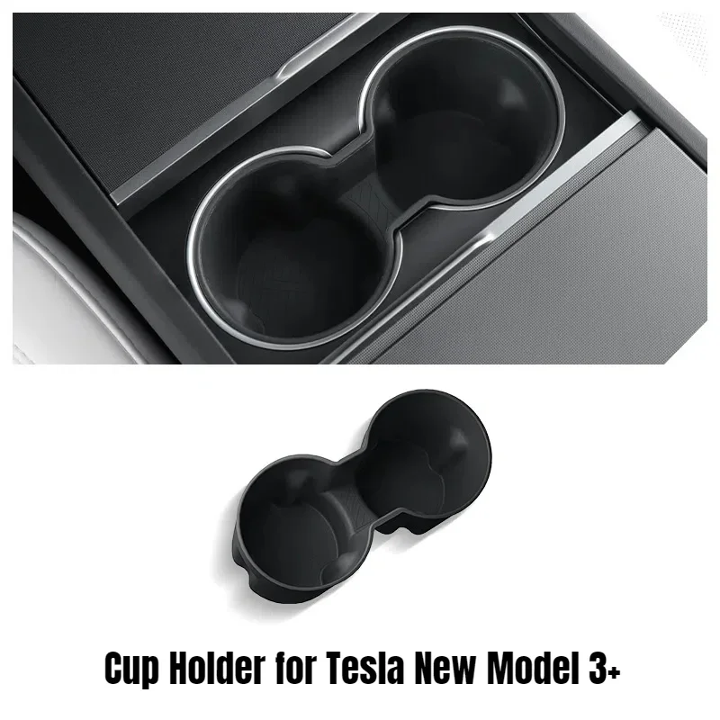 Cup Holder for Tesla New Model 3+ Highland 2024 Central Control Armrest Box Fixed Water Cup Slot Storage Cup Holder Accessories