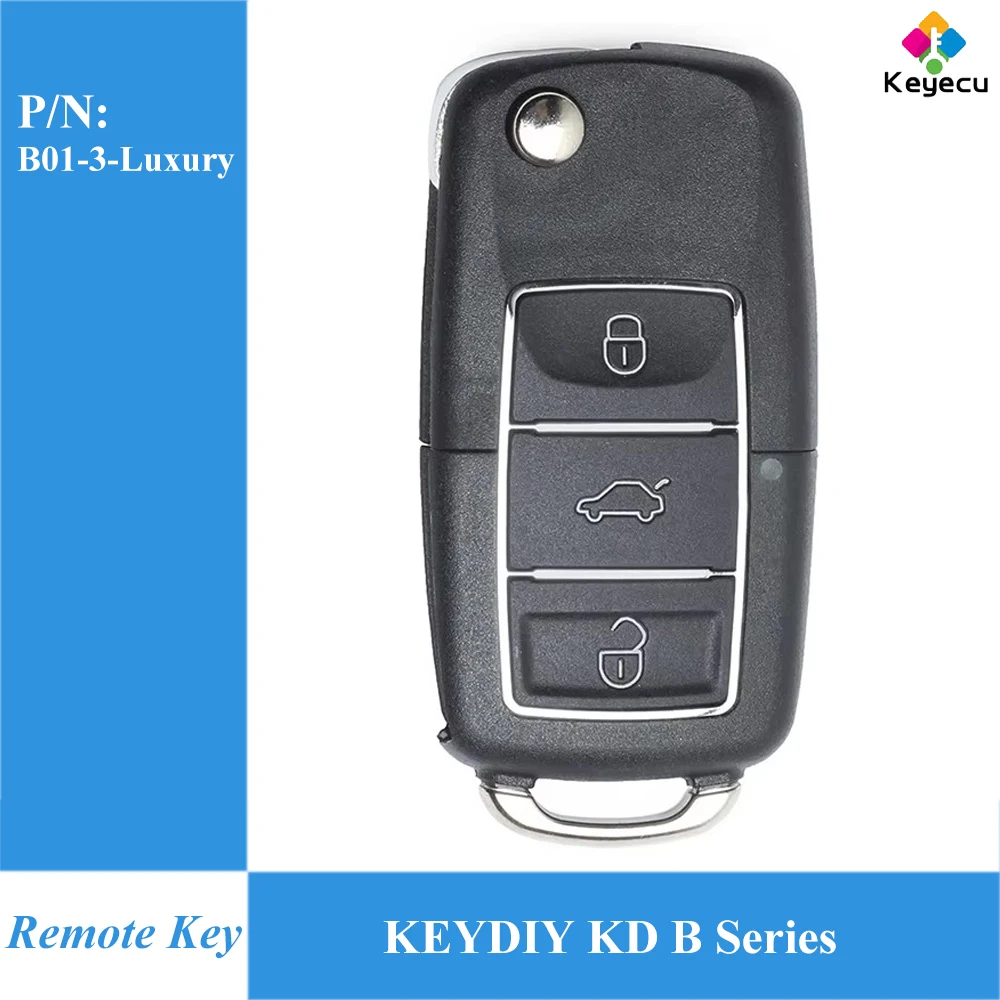 

KEYECU KEYDIY Универсальный удаленный автомобильный ключ серии B с 3 кнопками для KD900 KD900+, артикул: B01-3-Luxury-Black