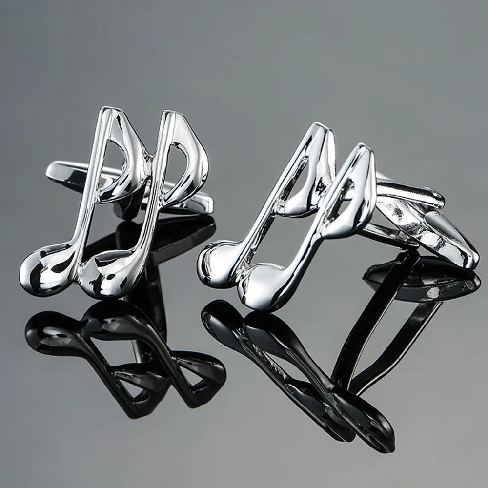 Treble Clef Guitar Cuff Links Piano Drum Music Note Sleeve Button Punk Bass Music Instrument Series Cufflinks