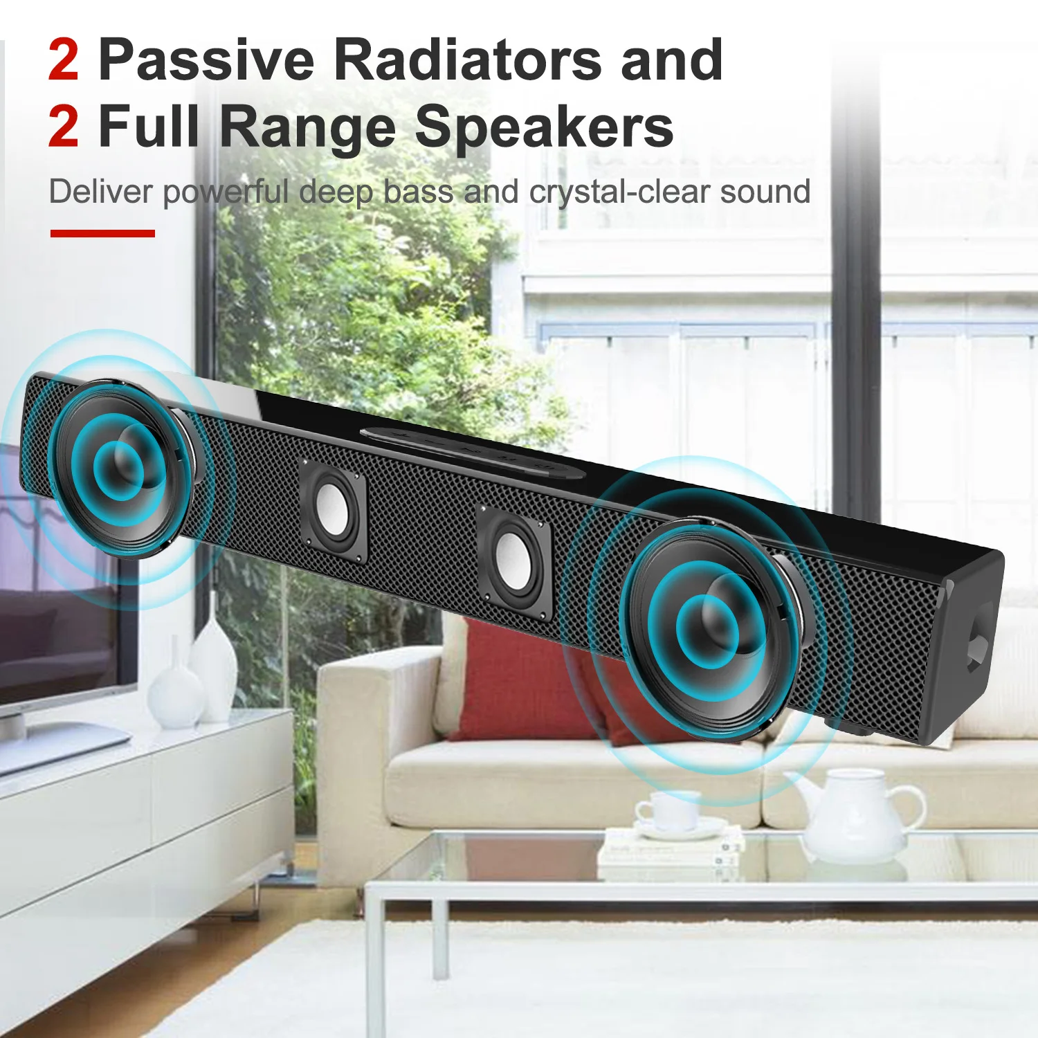 جديد وصول 80 واط الطاقة 2.1 CH سماعة لاسلكية تعمل بالبلوتوث الصوت الناسف مكبرات الصوت التلفزيون صدى جدار المسرح المنزلي مكبرات الصوت مع جهاز التحكم عن بعد