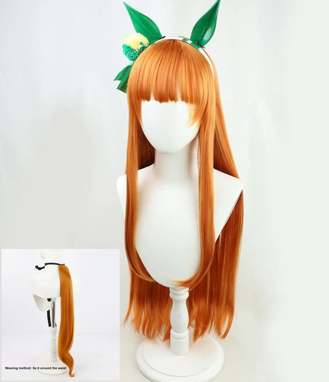 Silence Suzuka Cosplay Wig Silence Suzuka Cosplay Wig Anime Orange Long Straight Wig image 2