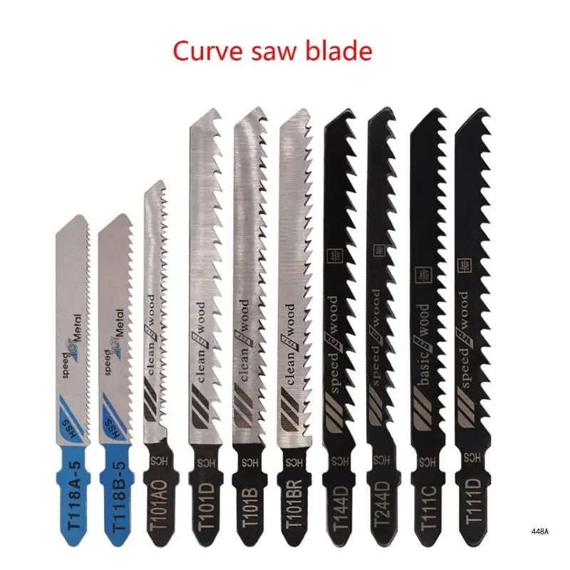 10pcs Curve Hacksaw Blades High Carbon Steel Construction for Fast Straight Cuts in Wood and Metal