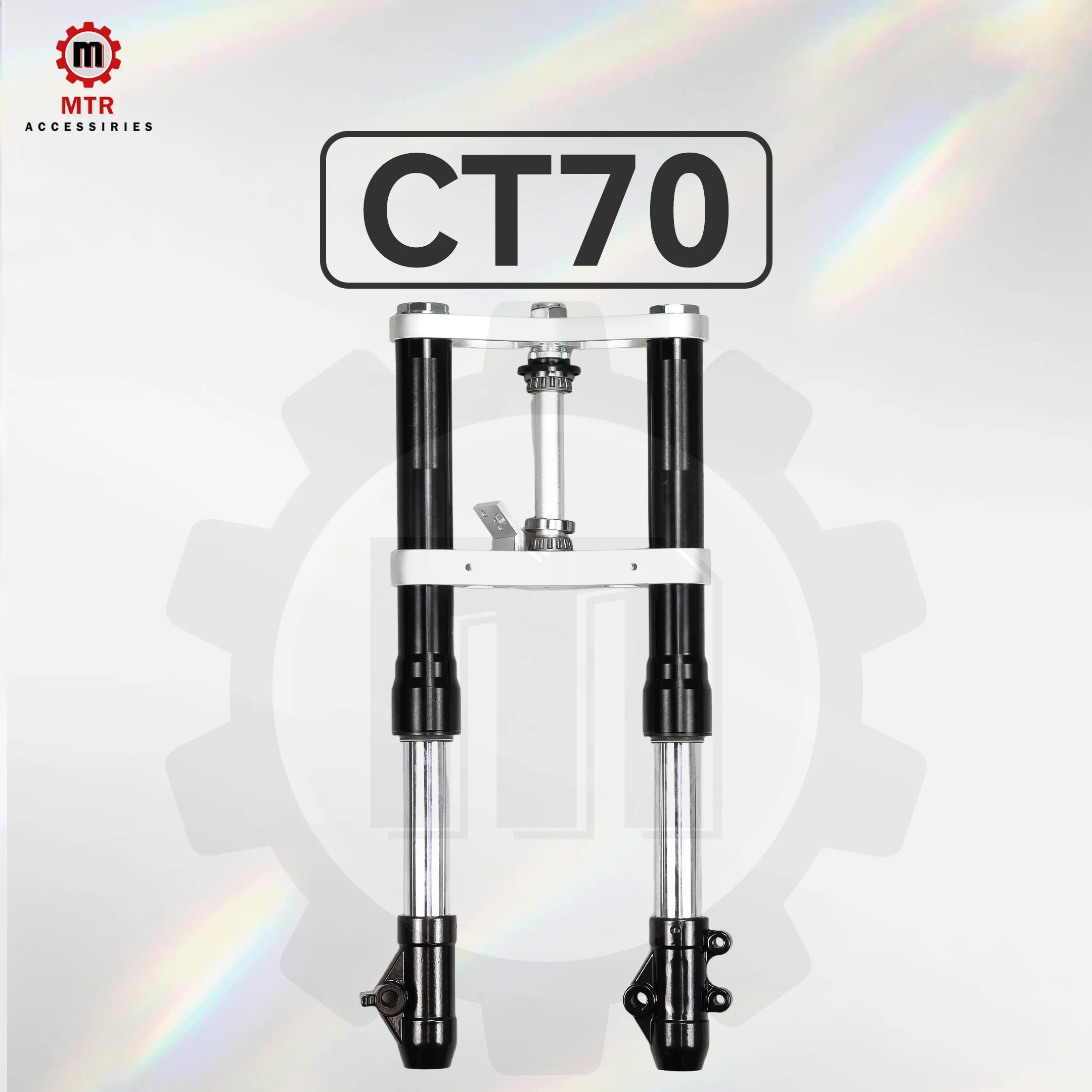 600mm Fork Kit DAX CT70 45mm Black Fork Silvery Clamp Hydraulic Shock Absorber Set DAX CT70 Parts Rebound Speed Adjustable