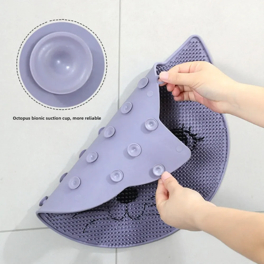 Cepillo de masaje de ducha exfoliante de silicona, masajeador de espalda, depurador de pies, alfombrilla de baño antideslizante para baño, herramientas de baño para limpieza corporal