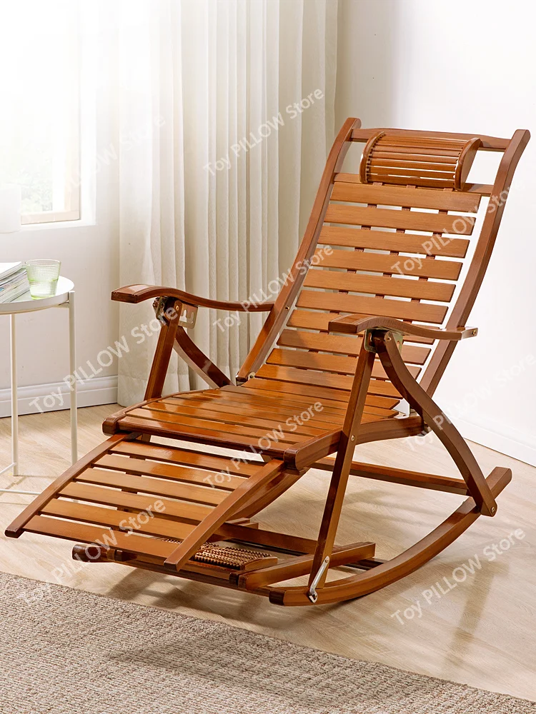 

Reclining Chair Rocking Lunch Break Adult Balcony Household Leisure Lazy Happy Living Room Sitting and Reclining Dual Use